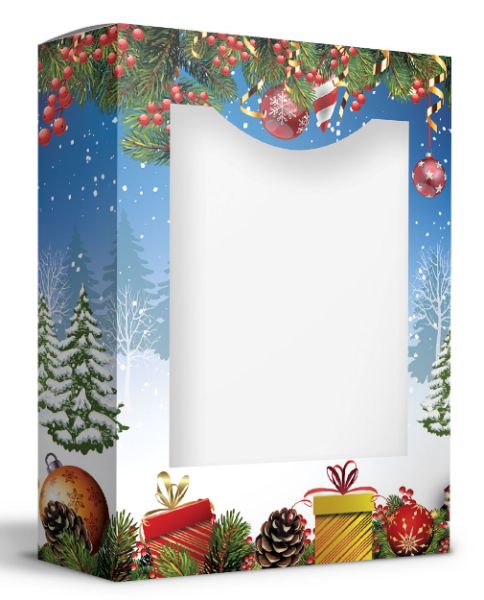 Упаковка с окошком "Морозное утро" 180х50х255 мм