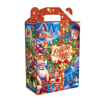 Упаковка новогодняя "Зимняя Сказка" 1500 гр 18,5х10х30,5см