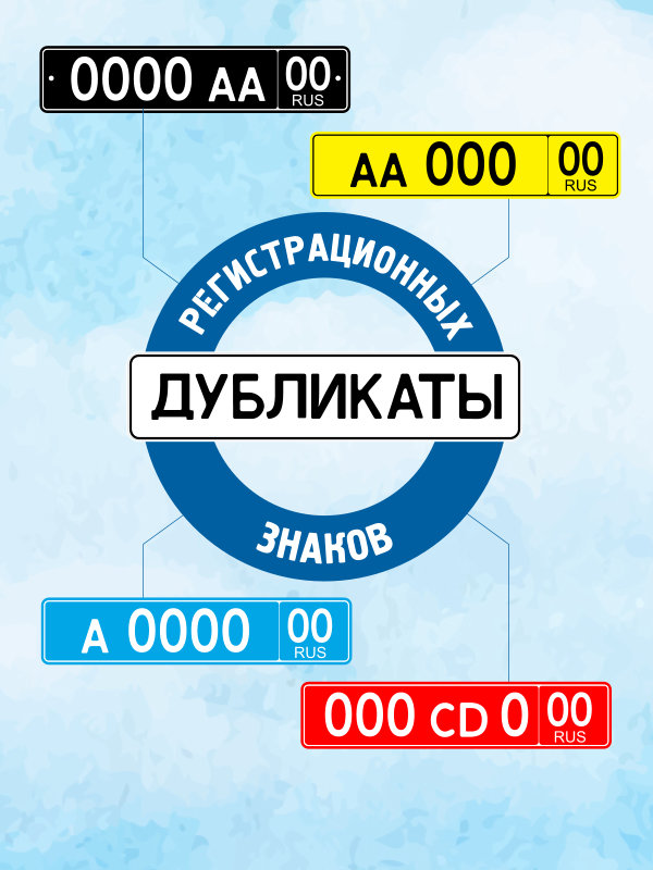 Дубликаты регистрационных знаков