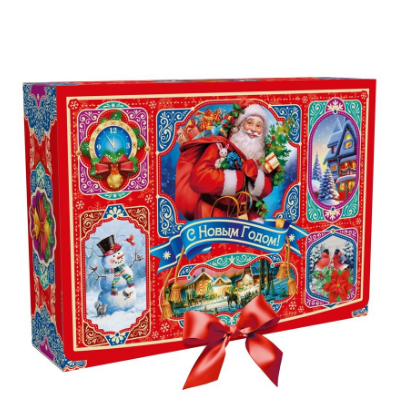 Упаковка новогодняя "Сокольники" 2300 гр 17,5х11,5х27,5см