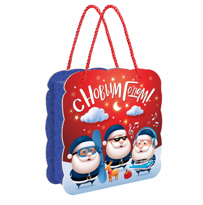 Упаковка новогодняя "Три Мороза" 1200 гр 18,5х9х21см