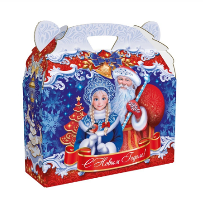Упаковка новогодняя "Морозко" 1500 гр 25х8,5х25,5см