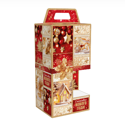 Упаковка новогодняя "Шанталь" 2000 гр 17,5х11,5х27,5см