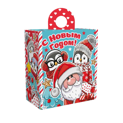 Упаковка новогодняя "Эскимошка" 11х6х12,5см