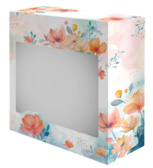 Упаковка с окошком "Вдохновение в каждом лепестке" 195х60х190 мм