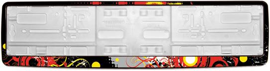 Рамка для номера автомобиля черная "Нокаут