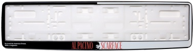 Рамка для номера автомобиля черная "Скарфейс"