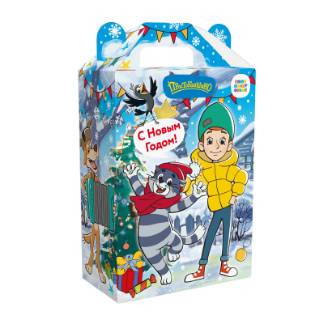 Упаковка новогодняя "Простоквашино" 2000 гр 18,5х10х30,5см