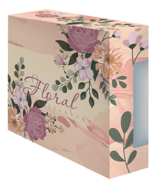 Упаковка с окошком "Розовая нежность" 195х60х190 мм