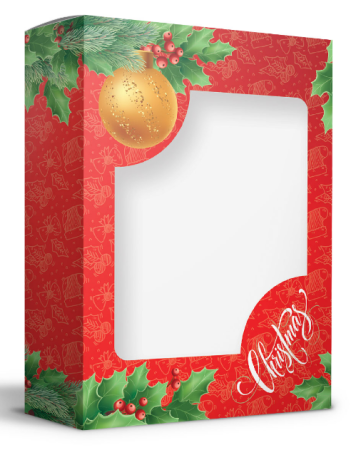 Упаковка с окошком "Зимняя гармония" 180х50х255 мм