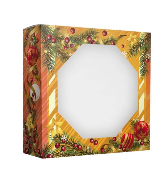 Упаковка с окошком “Новогодняя рябина” 155х40х155 мм