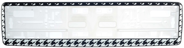 Рамка для номера автомобиля черная "Гусиные лапки"