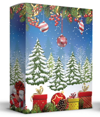 Упаковка с окошком "Морозное утро" 180х50х255 мм