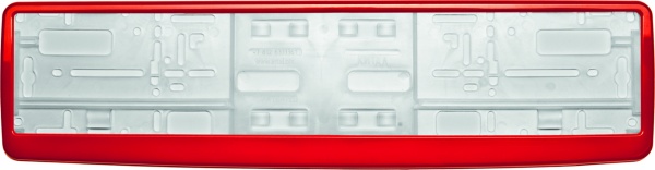 Рамка для номера автомобиля красная в упаковке