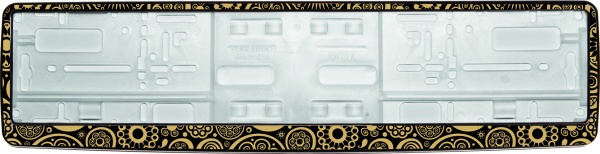 Рамка для номера автомобиля черная "Ацтек"