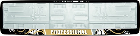 Рамка для номера черная (Professional)