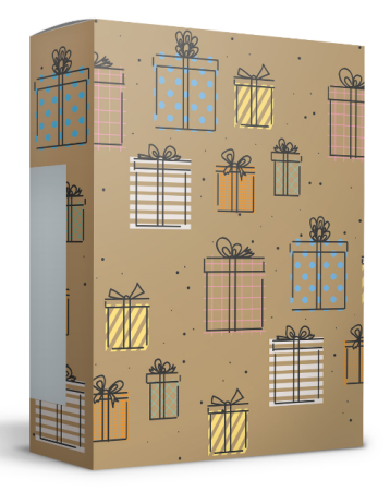 Упаковка с окошком "Лучший подарок" 270х75х360 мм