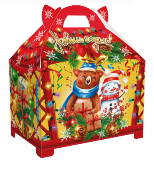 Упаковка новогодняя "ТилиБом" 1200 гр 18,7х12,5х21,6см