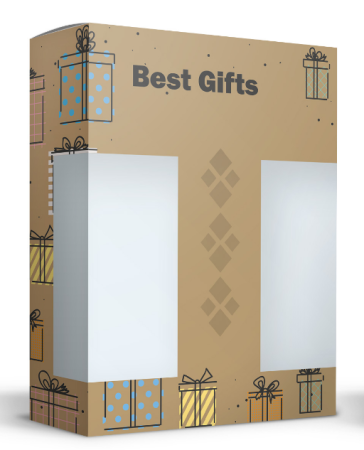 Упаковка с окошком "Лучший подарок" 270х75х360 мм