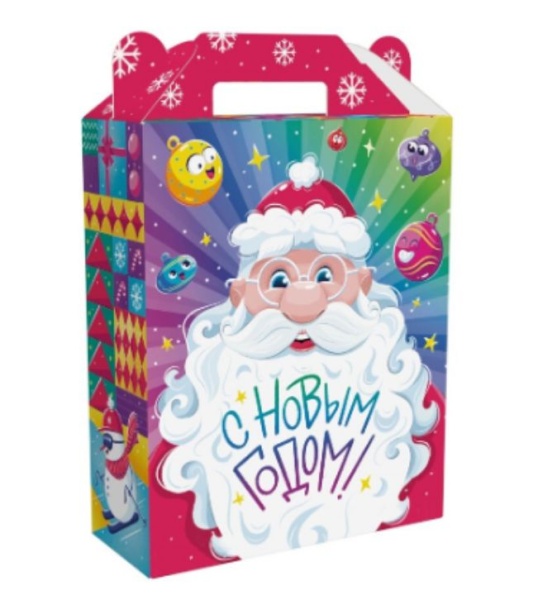 Упаковка новогодняя "Фиеста" 900 гр 17х7х25,5см