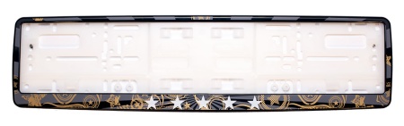 Рамка для номера автомобиля черная "Я звезда"