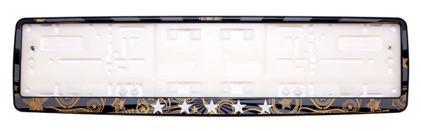 Рамка для номера автомобиля черная "Я звезда"